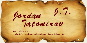Jordan Tatomirov vizit kartica